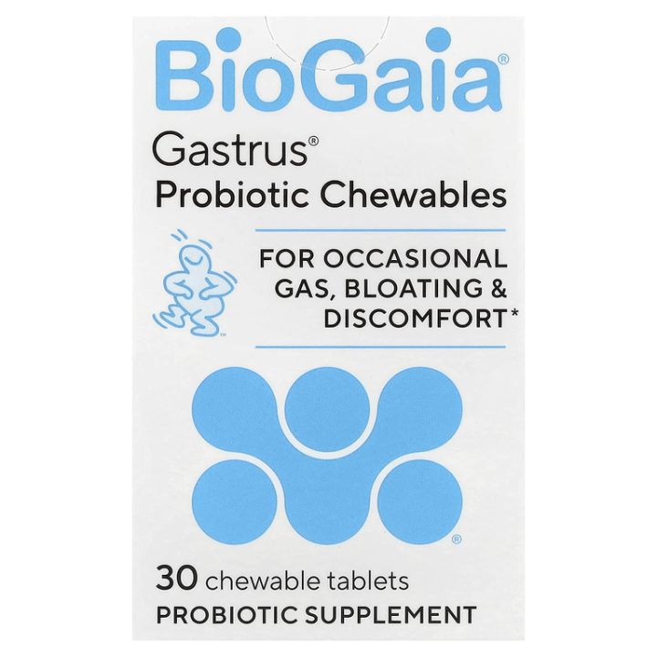BioGaia, Gastrus, Пробиотики для оптимального здоровья кишечника, мандарин, 30 таб