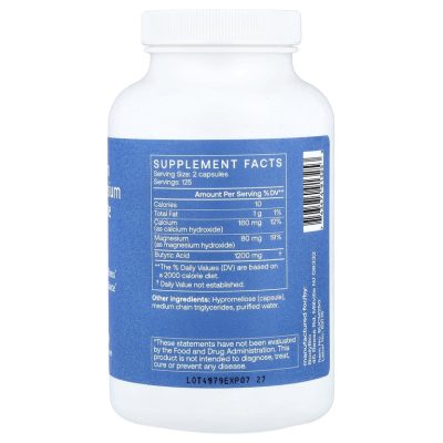 BodyBio, Calcium / Magnesium Butyrate, Бутират кальция / магния, 250 капсул