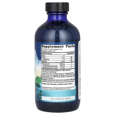 Nordic Naturals, Cod Liver Oil, Жир печени арктической трески, со вкусом апельсина, 237 мл