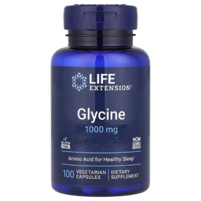 Life Extension, Glycine, глицин, 1000 мг, 100 капсул