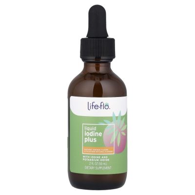 Life flo, Жидкий йод, Iodine plus, апельсин, 59 мл