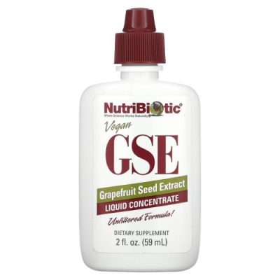 NutriBiotic, GSE веганский экстракт семян грейпфрута, жидкий концентрат, 59 мл