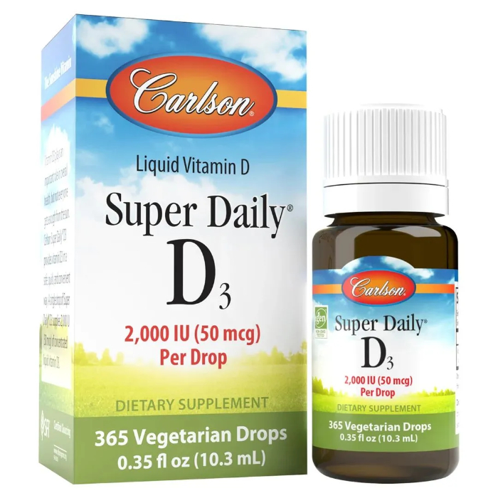 Carlson, витамин D3, Super Daily, 50 мкг (2000 МЕ), 10,3 мл