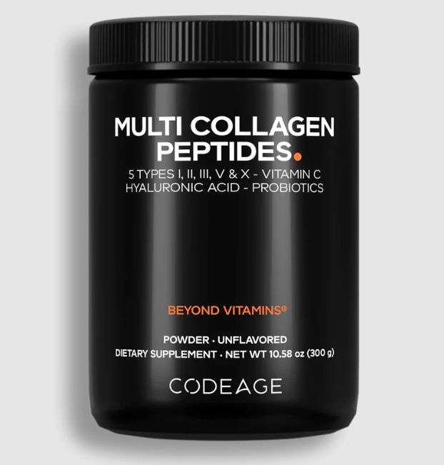 CodeAge, Multi Collagen Peptides, Пептиды коллагена 5 типов, порошок без ароматизаторов, 300 г