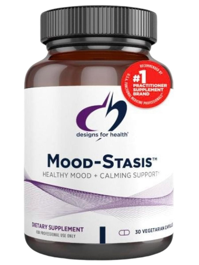 Designs for Health, Mood-Stasis, поддержка нервной системы, 30 вегетарианских капсул