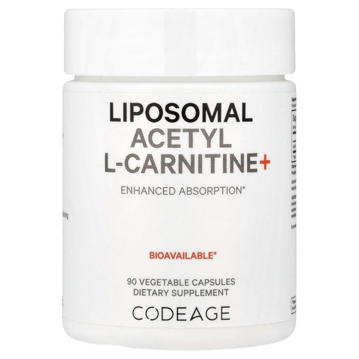 Codeage, Липосомальный ацетил-L-карнитин+, Acetyl-L-Carnitine, 90 капсул