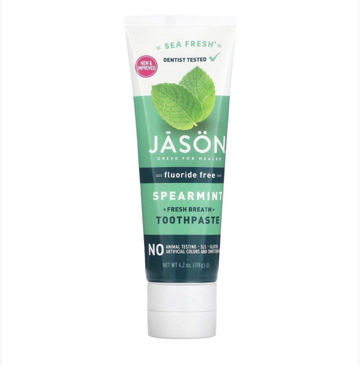 Jason Natural, Spearmint, Sea Fresh, зубная паста для свежести дыхания, без фтора, мята, 119 г