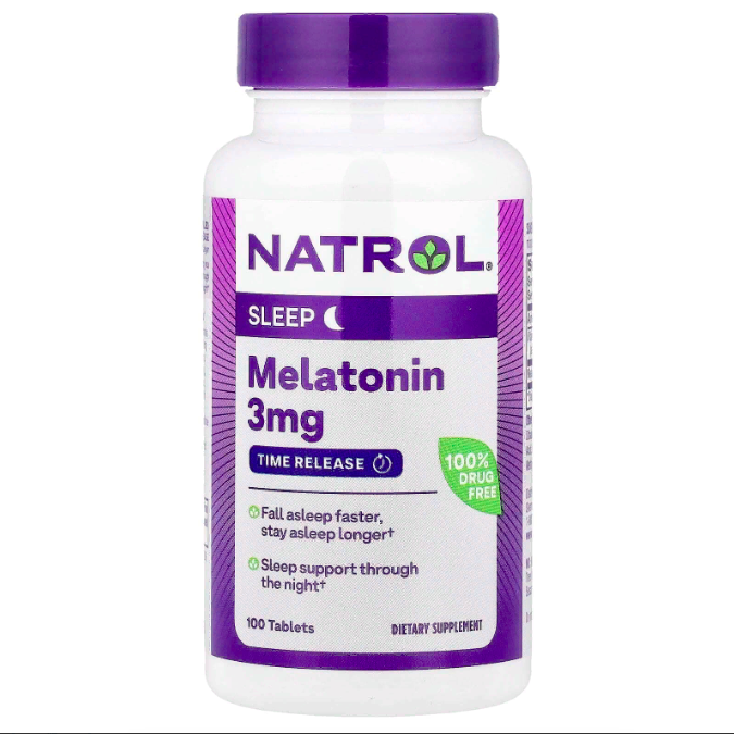 Melatonin Time Release, Mелатонин, 3 мг, 100 таблеток