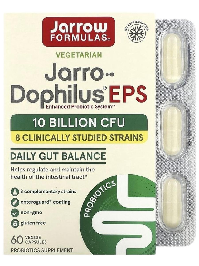 Jarrow Jarro-Dophilus EPS 10 Billion, пробиотики, 10 млрд, 60 капсул