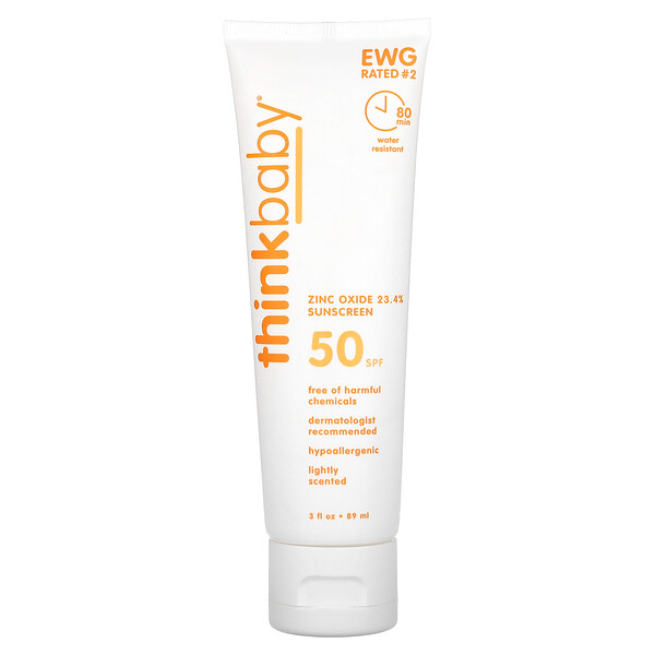 Thinkbaby, Солнцезащитный крем, фактор защиты SPF 50+, 89мл, ДИСКОНТ - срок до 03/25