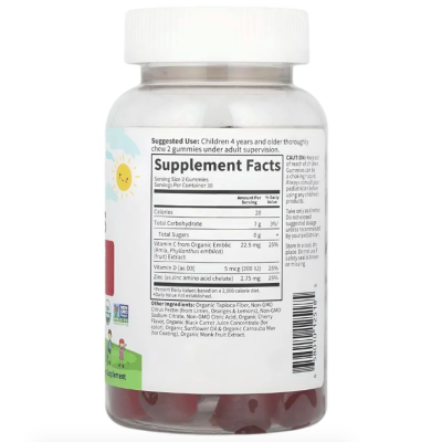 Garden of Life, Kids Immune gummy, поддержка иммунитета, дети +4, вишня, 60 жев таб