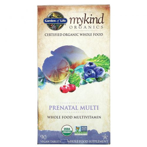 MyKind, Garden of Life, Мультивитамины для беременных, Prenatal, 90 капсул