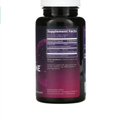 MRM Nutrition, L-carnitine, ацетил-L-карнитин, 60 веганских капсул