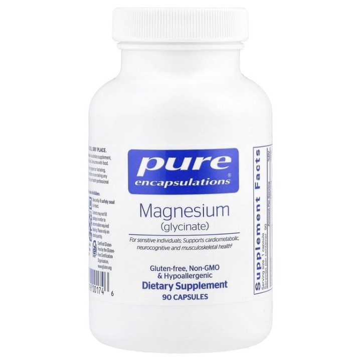 Pure Encapsulations, Магний глицинат, Magnesium Glycinate, 120 мг, 90 капсул