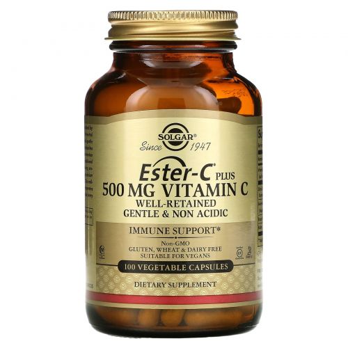Solgar, Ester-C Plus, Витамин C, 500мг, 100 капсул