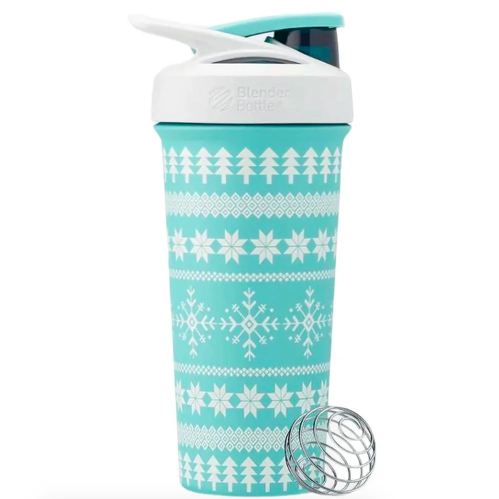 Blender Bottle, Шейкер спортивный, Sleek Sport, Blue Spruce, цвет голубая ель, сталь, 740 мл (25 унций)