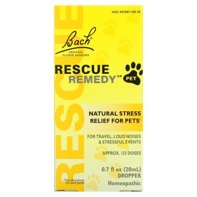 Bach, Rescue Remedy Pet, натуральное средство для снятия стресса у домашних животных, 20 мл