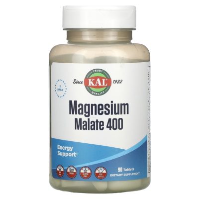 KAL, Magnesium Malate 400 mg, Магний Малат, 90 таблеток