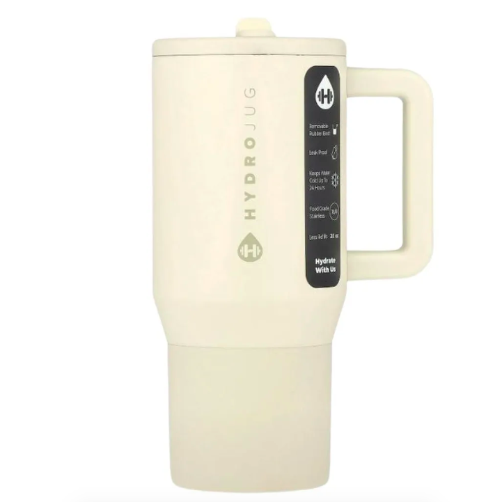 HydroJug, Traveler Tumbler, Cream, Стакан для путешествий, кремовый, 591 мл