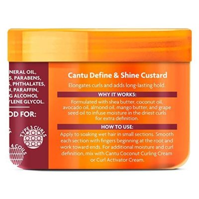 Cantu, Custard, Гель-кастард для создания натуральных кудрей и волн, 340 г