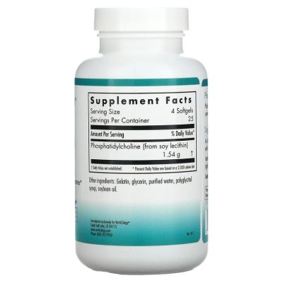 Nutricology, Phosphatidyl Choline, фосфатидилхолин, 100 мягких капсул