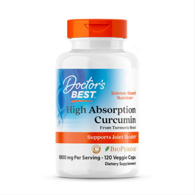 Doctor's Best, Куркумин высокого усвоения 500мг, Curcumin High Absorption, 120 капсул
