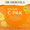 Dr. Mercola, Витамин C-PAK, натуральный апельсин, 500 мг, 30 пакетиков по 4,84 г