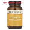 Dr. Mercola, Vitamin E, Витамин E, 90 капсул. Cрок до 10/26.