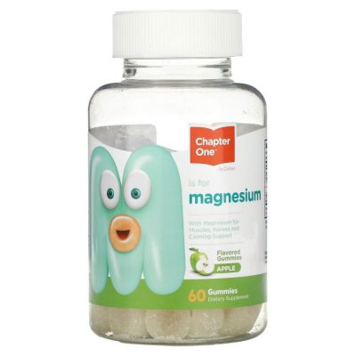 Chapter One, Magnesium, Магний для детей, вкус яблоко, 60 жевательных конфет