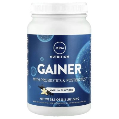 MRM Nutrition, концентрат сывороточного протеина, изолята и мицеллярного казеина, Gainer, вкус ванили, 1512 г