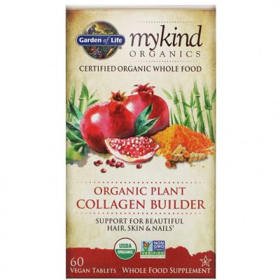 Collagen Builder, Mykind, Garden of Life, добавка для усвоения коллагена