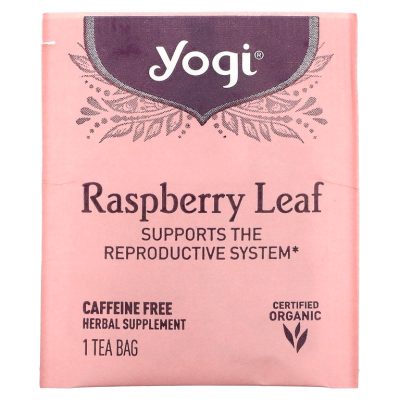 Yogi Tea, листья органической малины, поддержка репродуктивной системы, 16 чайных пакетиков