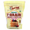Bob's Red Mill, Органическая цельнозерновая смесь для блинчиков/вафель, 7 злаков, 680 г - до 08/26