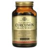 Solgar, Curcumin, Куркумин полного спектра для работы мозга, 90 капсул