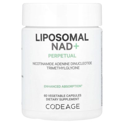 CodeAge, Liposomal Nad+, Eternal, никотинамид аденин динуклеотид триметилглицин, 60 капсул