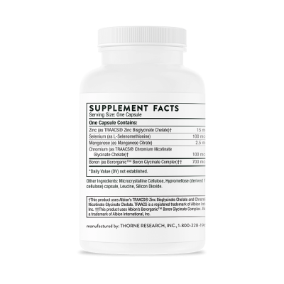 Thorne Research, Trace Minerals, Микроэлементы, 90 капсул