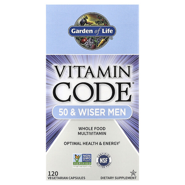 Garden of Life, Vitamin Code, Мультивитамины для мужчин от 50 лет, 120 капсул