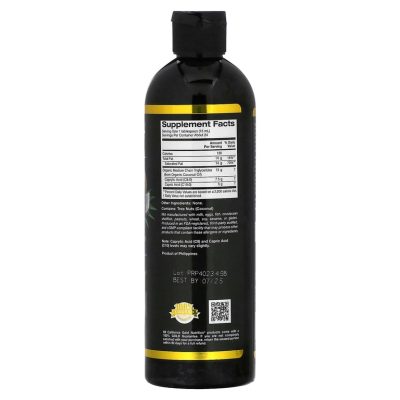 California Gold Nutrition, SPORT, органическое масло MCT, Organic MCT Oil, 355 мл