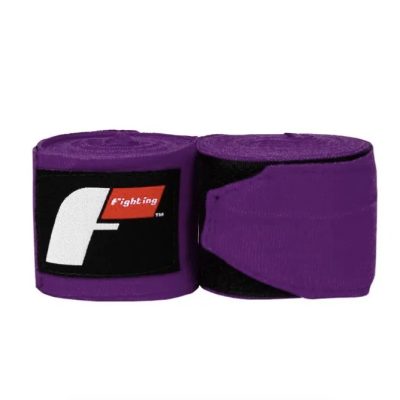 Fighting Semi-Elastic 180" Hand Wraps, Полуэластичные боксерские бинты для рук с застежкой-липучкой, цвет фиолетовый