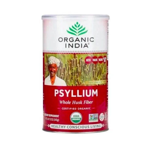 Organic India, Psyllium, порошок из шелухи семян подорожника, клетчатка, 340 г ДИСКОНТ