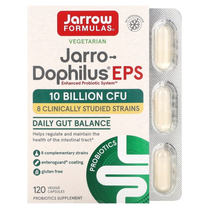 Jarrow Jarro-Dophilus EPS 10 Billion, пробиотики, 10 млрд, 120 капсул