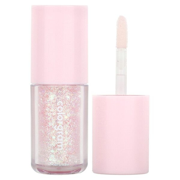 COLORGRAM, Milk Bling Shadow, Жидкие тени для век с блестками, 02 Opal Flash, 3,2 г