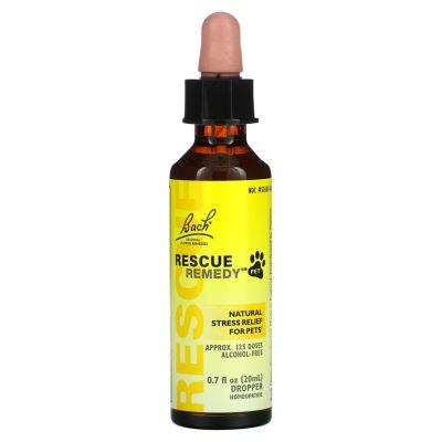 Bach, Rescue Remedy Pet, натуральное средство для снятия стресса у домашних животных, 20 мл