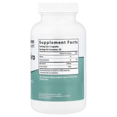 Fairhaven Health, Myo-Inositol+D-Chiro (Mио-Инозитол), 120 капсул