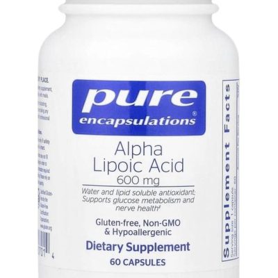 Pure Encapsulations, альфа-липоевая кислота (АЛК) 600 мг, Alpha-Lipoic Acid 600, 60 капсул