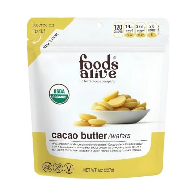 Foods Alive, Масло какао в дисках, Cacao Butter Wafers, 227 г
