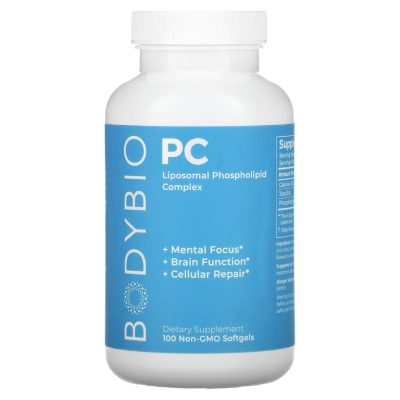 BodyBio, фосфатидилхолин, Liposomal Phospholipid Complex, 100 капсул