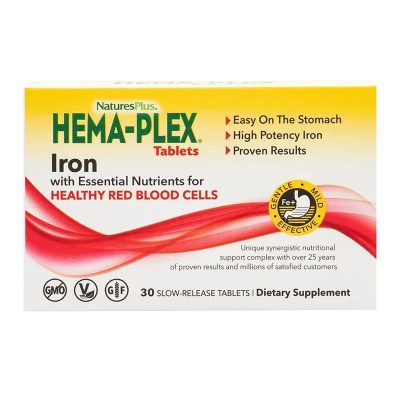 Hema-Plex Slow, комплекс с железом, медленное высвобождение, 30 таблеток