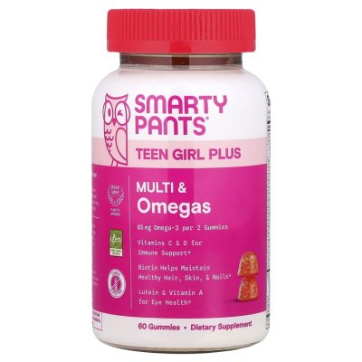 SmartyPants, Мультивитамины и омега для девочек-подростков, 60 жеват табл