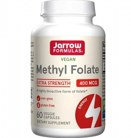 Jarrow Formulas, Methyl Folate, Метил фолат, 400 мкг, 60 капсул